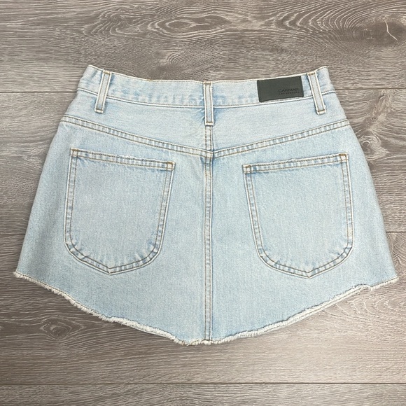 NWT Carmar Beatrice Pearl Side Trim Zip Front Distressed Denim Jean Skirt 28 - Picture 16 of 16